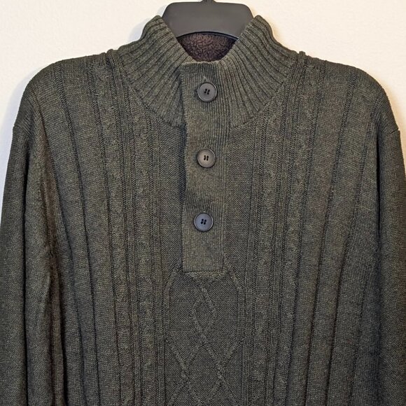 TRICOTS ST RAPHAEL Sweater Olive Green Cotton Blend Mens Size XXL - Picture 1 of 13
